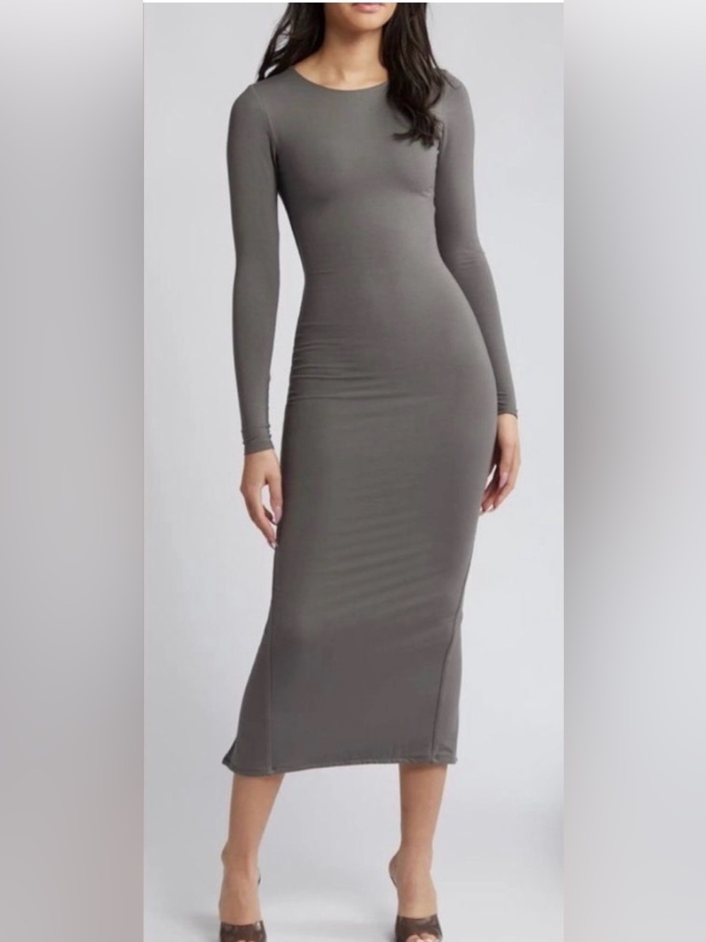 NWOT Naked Wardrobe | Extra Butter Long Sleeve Midi Dress